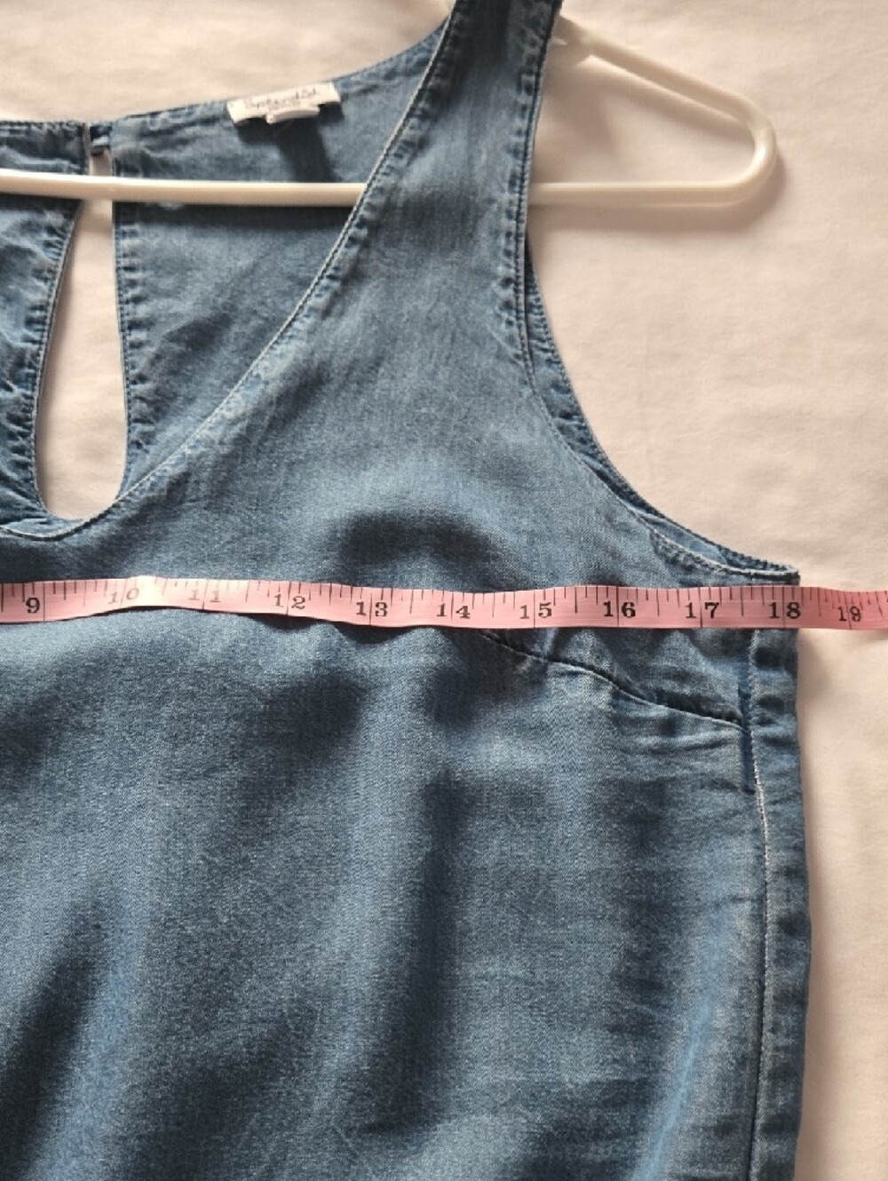 Splendid Chambray Blue Sleeveless Romper -medium - Picture 11 of 13